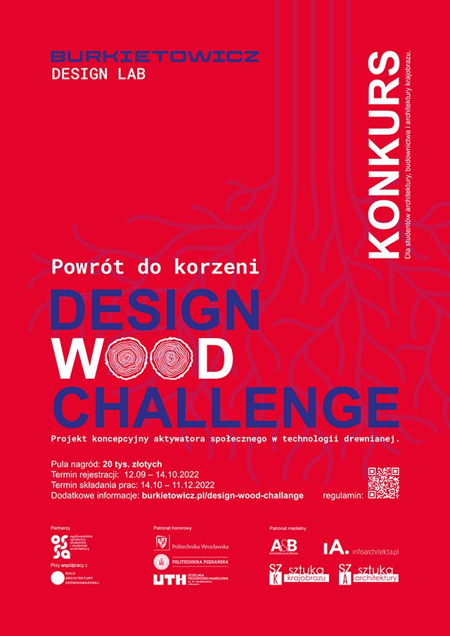 design wood challenge - plakat konkursowy